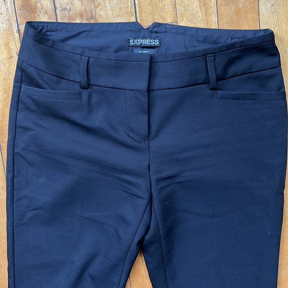 Cuffed Black Express Columnist Trouser